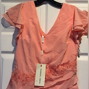 Coral wedding dress style no 8289030